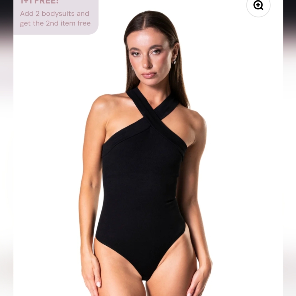 Black Halter Bodysuit